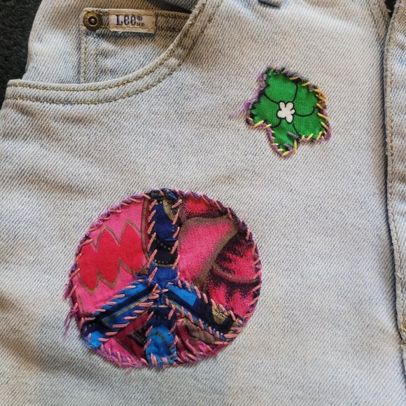 vintage 90s upcycled denim shorts - Picture 4 of 4